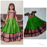DESIGNER SPUN COTTON ZARI WEAVING WORK KID’S GOWN PARTY WEAR WHOLESALE PRICE ETHNIC GARMENT (8)