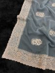 DESIGNER TABBY ORGANZA THREAD WORK AND ARCO BORDER SAREE WITH UNSTITCHED BLOUSE PARTY WEAR WHOLESALE PRICE ETHNIC GARMENT (6)