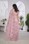 DESIGNER TISSUE NET SEQUENCE & PITA WORK WITH MULTI COLOUR THREAD EMBROIDERY WORK SAREE WITH UNSTITCHED BLOUSE CASUAL WEAR WHOLESALE PARICE ETHNIC GARMENT (27)