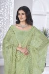 DESIGNER TISSUE NET SEQUENCE & PITA WORK WITH MULTI COLOUR THREAD EMBROIDERY WORK SAREE WITH UNSTITCHED BLOUSE CASUAL WEAR WHOLESALE PARICE ETHNIC GARMENT (3)
