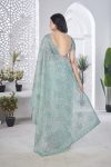 DESIGNER TISSUE NET SEQUENCE & PITA WORK WITH MULTI COLOUR THREAD EMBROIDERY WORK SAREE WITH UNSTITCHED BLOUSE CASUAL WEAR WHOLESALE PARICE ETHNIC GARMENT (9)