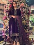 DESIGNER VELVET EMBROIDERY SEQUENCE WORK TOP PALAZZO WITH DUPATTA PURPLE