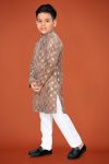 DESIGNER VISCOSE RAYON CHIKANKARI LUCKNOWI SCHIFLI WORK KID’S KURTA PAYJAMA WEDDING WEAR WHOLESALE PRICE ETHNIC GARMENT (22)