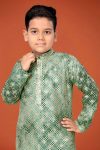 DESIGNER VISCOSE RAYON CHIKANKARI LUCKNOWI SCHIFLI WORK KID’S KURTA PAYJAMA WEDDING WEAR WHOLESALE PRICE ETHNIC GARMENT (9)