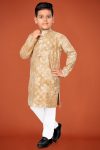 DESIGNER VISCOSE RAYON CHIKANKARI LUCKNOWI SCHIFLI WORK KID’S KURTA PAYJAMA WEDDING WEAR WHOLESALE PRICE ETHNIC GARMENT (7)