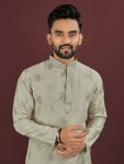 DESIGNER VISCOSE SILK EMBROIDERY SEQUENCE WORK MEN’S KURTA PAYJAMA FESTIVAL WEAR WHOLESALE PRICE ETHNIC GARMENT (15)