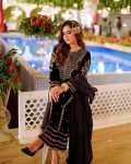 DESIGNER VISCOSE VELVET EMBROIDERY SEQUENCE WORK TOP BOTTOM WITH DUPATTA WEDDING WEAR WHOLESALE PRICE ETHNIC GARMENT (11)