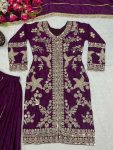 FABULOUS CHINON SILK CODING SEQUENCE EMBROIDERY WORK TOP PALAZZO WITH DUPATTA BRIDAL WEAR WHOLESALE PRICE ETHNIC GARMENT (2)