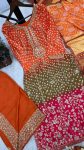 FABULOUS CHINON SILK EMBROIDERY SEQUENCE WORK KURTI PALAZZO WITH DUPATTA WEDDING WEAR WHOLESALE PRICE ETHNIC GARMENT (15)