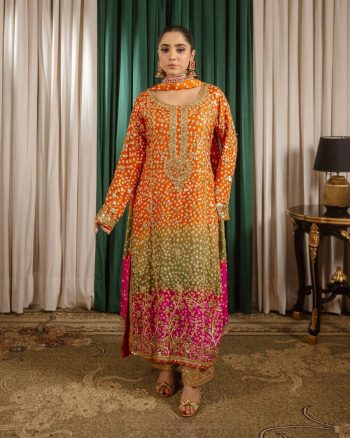 FABULOUS CHINON SILK EMBROIDERY SEQUENCE WORK  KURTI PALAZZO WITH DUPATTA