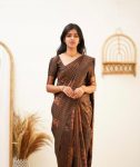 FABULOUS LICHI SILK JACQUARD WORK SAREE WITH UNSTITCHED BLOUSE CASUAL WEAR WHOLESALE PRICE ETHNIC GARMENT (19)