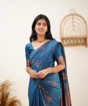 FABULOUS LICHI SILK JACQUARD WORK SAREE WITH UNSTITCHED BLOUSE CASUAL WEAR WHOLESALE PRICE ETHNIC GARMENT (10)