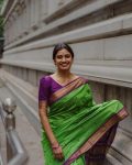FABULOUS LICHI SILK JACQUARD WORK SAREE WITH UNSTITCHED BLOUSE DAILY WEAR WHOLESALE PRICE ETHNIC GARMENT (27)