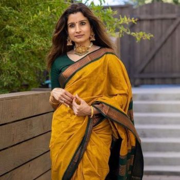 FABULOUS LICHI SILK JACQUARD WORK SAREE WITH UNSTITCHED BLOUSE YELLOW