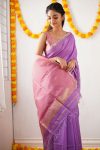 FABULOUS LICHI SILK JACQUARD WORK SAREE WITH UNSTITCHED BLOUSE FESTIVAL WEAR WHOLESALE PRICE ETHNIC GARMENT (10)