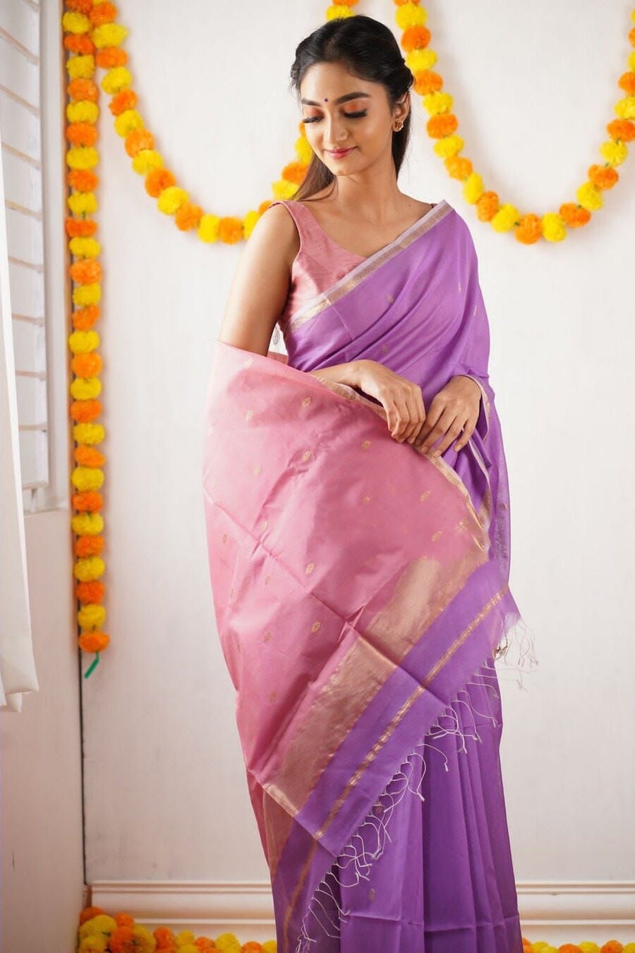 FABULOUS LICHI SILK JACQUARD WORK SAREE WITH UNSTITCHED BLOUSE FESTIVAL WEAR WHOLESALE PRICE ETHNIC GARMENT (12)