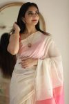 FABULOUS LICHI SILK JACQUARD WORK SAREE WITH UNSTITCHED BLOUSE FESTIVAL WEAR WHOLESALE PRICE ETHNIC GARMENT (17)
