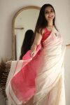 FABULOUS LICHI SILK JACQUARD WORK SAREE WITH UNSTITCHED BLOUSE FESTIVAL WEAR WHOLESALE PRICE ETHNIC GARMENT (17)