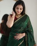FABULOUS LICHI SILK JACQUARD WORK SAREE WITH UNSTITCHED BLOUSE FESTIVAL WEAR WHOLESALE PRICE ETHNIC GARMENT (22)