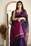 FABULOUS LICHI SILK JACQUARD WORK SAREE WITH UNSTITCHED BLOUSE FESTIVAL WEAR WHOLESALE PRICE ETHNIC GARMENT (33)