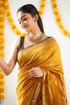 FABULOUS LICHI SILK JACQUARD WORK SAREE WITH UNSTITCHED BLOUSE FESTIVAL WEAR WHOLESALE PRICE ETHNIC GARMENT (46)