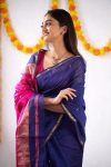 FABULOUS LICHI SILK JACQUARD WORK SAREE WITH UNSTITCHED BLOUSE FESTIVAL WEAR WHOLESALE PRICE ETHNIC GARMENT (5)