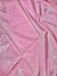 FABULOUS LICHI SILK JACQUARD WORK SAREE WITH UNSTITCHED BLOUSE PARTY WEAR WHOLESALE PRICE ETHNIC GARMENT (4)