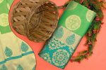 FABULOUS LICHI SILK WEAVING WORK SAREE WITH UNSTITCHED BLOUSE PARTY WEAR WHOLESALE PRICE ETHNIC GARMENT (9)