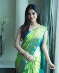 FABULOUS LICHI SILK WEAVING WORK SAREE WITH UNSTITCHED BLOUSE PARTY WEAR WHOLESALE PRICE ETHNIC GARMENT (9)