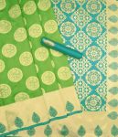 FABULOUS LICHI SILK WEAVING WORK SAREE WITH UNSTITCHED BLOUSE PARTY WEAR WHOLESALE PRICE ETHNIC GARMENT (9)