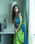 FABULOUS LICHI SILK WEAVING WORK SAREE WITH UNSTITCHED BLOUSE PARTY WEAR WHOLESALE PRICE ETHNIC GARMENT (9)