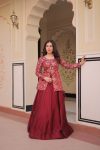 FABULOUS PURE SIMMER VICHITRA JACQUARD WORK TOP LEHENGA SET WEDDING WEAR WHOLESALE PRICE ETHNIC GARMENT (16)