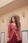 FABULOUS PURE SIMMER VICHITRA JACQUARD WORK TOP LEHENGA SET WEDDING WEAR WHOLESALE PRICE ETHNIC GARMENT (16)