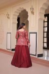 FABULOUS PURE SIMMER VICHITRA JACQUARD WORK TOP LEHENGA SET WEDDING WEAR WHOLESALE PRICE ETHNIC GARMENT (16)