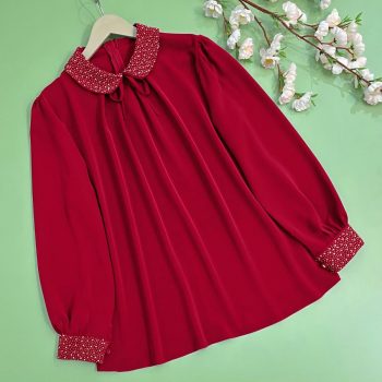 FABULOUS RAYON COLLER+ DORI FUMKA WORK TOP RED
