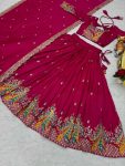 FABULOUS VICHITRA EMBROIDERY SEQUENCE & THREAD WORK LEHANGA CHOLI WITH DUPATTA WEDDING WEAR WHOLESALE PRICE ETHNIC GARMENT (8)