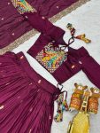 FABULOUS VICHITRA EMBROIDERY SEQUENCE & THREAD WORK LEHANGA CHOLI WITH DUPATTA WEDDING WEAR WHOLESALE PRICE ETHNIC GARMENT (2)
