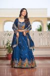 FABULOUS VICHITRA EMBROIDERY SEQUENCE & THREAD WORK LEHANGA CHOLI WITH DUPATTA WEDDING WEAR WHOLESALE PRICE ETHNIC GARMENT (4)