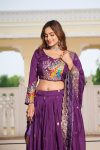 FABULOUS VICHITRA EMBROIDERY SEQUENCE & THREAD WORK LEHANGA CHOLI WITH DUPATTA WEDDING WEAR WHOLESALE PRICE ETHNIC GARMENT (6)