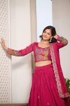 FABULOUS VICHITRA EMBROIDERY SEQUENCE & THREAD WORK LEHANGA CHOLI WITH DUPATTA WEDDING WEAR WHOLESALE PRICE ETHNIC GARMENT (8)