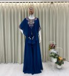 FANCY AIR TEX CHINON SEQUENCE EMBROIDERED WORK WITH KODI LATKAN WORK TOP BLOUSE WITH PALAZZO FESTIVE WEAR WHOLESALE PRICE ETHNIC GARMENT (2)
