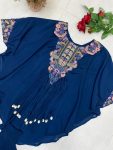 FANCY AIR TEX CHINON SEQUENCE EMBROIDERED WORK WITH KODI LATKAN WORK TOP BLOUSE WITH PALAZZO FESTIVE WEAR WHOLESALE PRICE ETHNIC GARMENT (2)