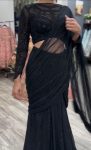 FANCY BUTTER FLY NET SEQUENCE EMBROIDERY WORK LEHENGA SAREE WITH STITCHED BLOUSE PARTY WEAR WHOLESALE PRICE ETHNIC GARMENT (6)