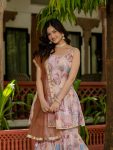 FANCY CHINON DIGITAL PRINT WITH HAND AARI WORK WITH MIRROR WORK TOP SHARARA WITH DUPATTA FESTIVE WEAR WHOLESALE PRICE ETHNIC GARMENT (4)