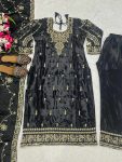 FANCY CHINON SILK EMBROIDERY CODING SEQUENCE WORK TOP BOTTOM WITH DUPATTA FESTIVE WEAR WHOLESALE PRICE ETHNIC GARMENT (3)