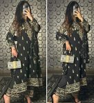 FANCY CHINON SILK EMBROIDERY CODING SEQUENCE WORK TOP BOTTOM WITH DUPATTA FESTIVE WEAR WHOLESALE PRICE ETHNIC GARMENT (3)