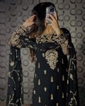 FANCY CHINON SILK EMBROIDERY CODING SEQUENCE WORK TOP BOTTOM WITH DUPATTA FESTIVE WEAR WHOLESALE PRICE ETHNIC GARMENT (3)