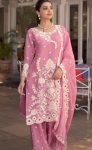 FANCY CHINON SILK THREAD CUTWORK SEQUENCE WORK TOP BOTTOM WITH DUPATTA FESTIVE WEAR WHOLESALE PRICE ETHNIC GARMENT (1)