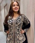 FANCY FAUX GEORGETTE EMBROIDERY SEQUENCE WORK TOP PALAZZO WITH DUPATTA PARTY WEAR WHOLESALE PRICE ETHNIC GARMENT (9)