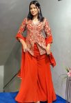 FANCY FAUX GEORGETTE EMBROIDERY SEQUENCE WORK TOP PALAZZO WITH DUPATTA WEDDING WEAR WHOLESALE PRICE ETHNIC GARMENT(14)
